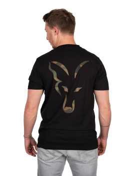 Fox Black Large Print T Shirt